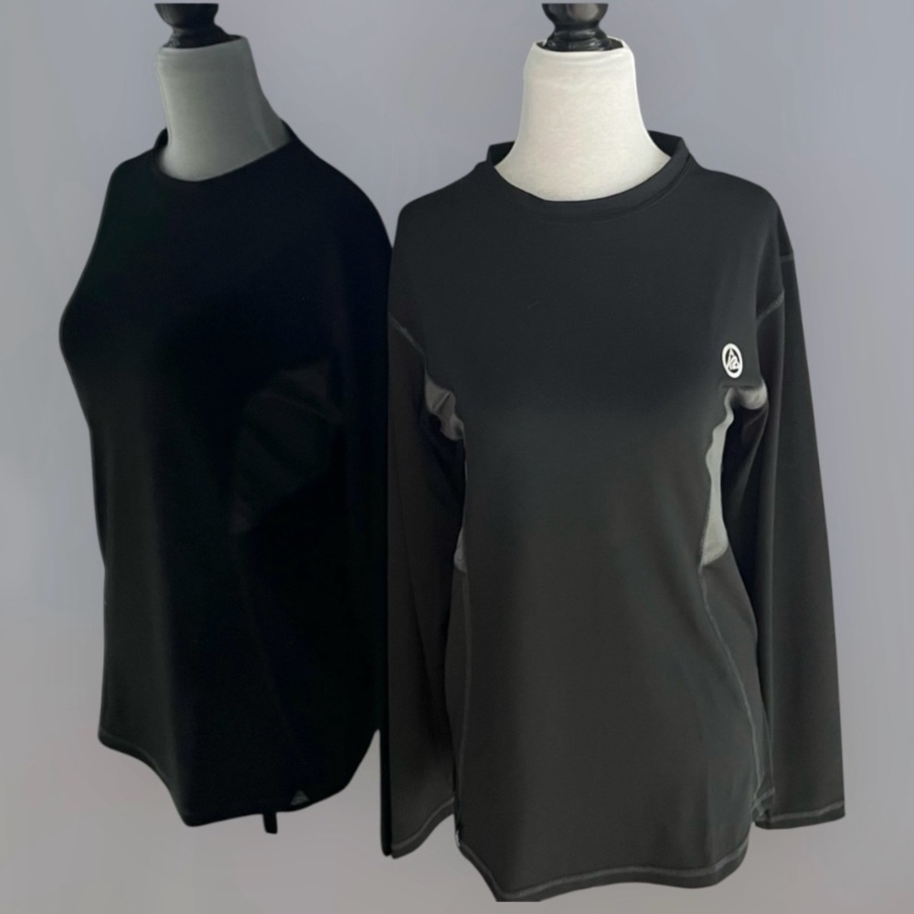 K2 Unisex Training Top Size M Black with Grey Accents Crew Neck